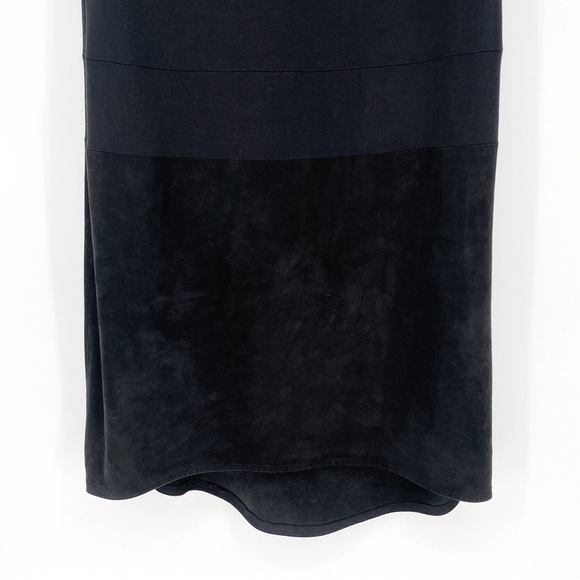 RAQUEL ALLEGRA | Lambskin & Silk Contrast Shift Dress in Black | M - Picture 8 of 13